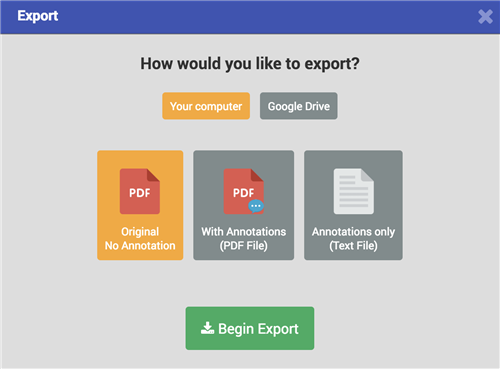 Kami Export Options 